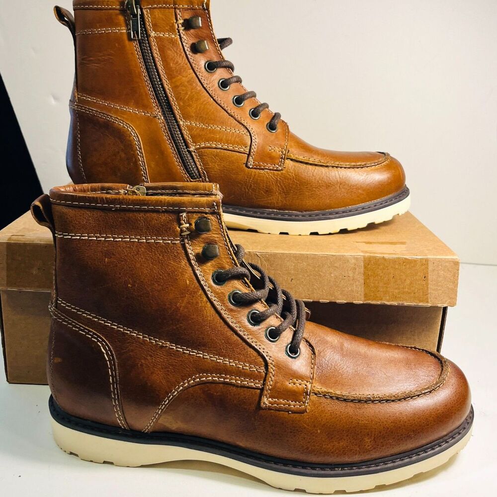 Crown Vintage Men's Simcha Tan Leather Boot SZ 10W NEW
